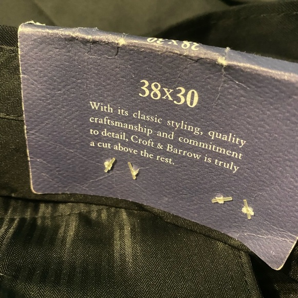 NWT - Men's Black Classic-Fit Dress Pants - Picture 7 of 8